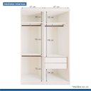Ver imagem 7 de Guarda Roupa Infantil Premium Lumi 138cm com Espelho 2 Portas 2 Gavetas Minastex Branco