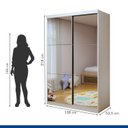 Ver imagem 5 de Guarda Roupa Infantil Premium Lumi 138cm com Espelho 2 Portas 2 Gavetas Minastex Branco