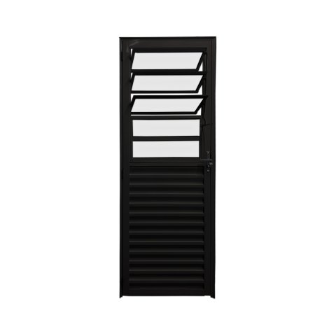 Porta Basculante Esquerda 210x90 Linha 25 Esmeralda Vidro Canelado