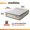 Ver imagem 5 de Cama Box Colchão Casal Molas Ensacadas Gold Star 138x188x76cm Hellen - Suporta até 120 kg por