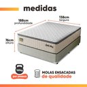 Ver imagem 4 de Cama Box Colchão Casal Molas Ensacadas Gold Star 138x188x76cm Hellen - Suporta até 120 kg por