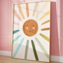 Ver imagem 3 de Quadro Decorativo Infantil Raios Das Cores Quarto Bebê 30x40 Moldura Madeira
