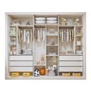 Ver imagem 3 de Guarda Roupa Infantil Premium Marcella 242cm com Espelho 3 Portas 6 Gavetas Minastex Branco