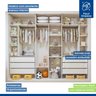 Guarda Roupa Infantil Premium Marcella 242cm com Espelho 3 Portas 6 Gavetas Minastex      - 10