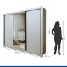 Guarda Roupa Infantil Premium Marcella 242cm com Espelho 3 Portas 6 Gavetas Minastex      - 5