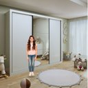 Ver imagem 6 de Guarda Roupa Infantil Premium Marcella 242cm com Espelho 3 Portas 6 Gavetas Minastex Branco
