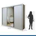 Ver imagem 5 de Guarda Roupa Infantil Premium Marcella 242cm com Espelho 3 Portas 6 Gavetas Minastex Branco