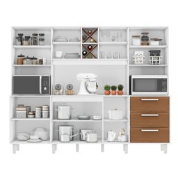 Kit de Armários para Cozinha Mdp 8 Portas 3 Gavetas Apollo - 4