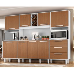 Kit de Armários para Cozinha Mdp 8 Portas 3 Gavetas Apollo - 1