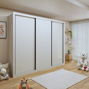 Guarda Roupa Infantil Premium Lili 242cm 3 Portas 6 Gavetas Minastex