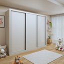 Ver imagem 1 de Guarda Roupa Infantil Premium Lili 242cm 3 Portas 6 Gavetas Minastex Branco