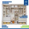 Guarda Roupa Infantil Premium Lili 242cm 3 Portas 6 Gavetas Minastex - 10