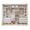 Ver imagem 3 de Guarda Roupa Infantil Premium Lili 242cm 3 Portas 6 Gavetas Minastex Branco