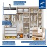Guarda Roupa Infantil Premium Lili 242cm 3 Portas 6 Gavetas Minastex - 12