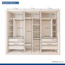 Ver imagem 7 de Guarda Roupa Infantil Premium Lili 242cm 3 Portas 6 Gavetas Minastex Branco