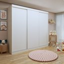Ver imagem 1 de Guarda Roupa Infantil Premium Thalia 205,9cm 3 Portas 4 Gavetas Minastex Branco