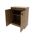Ver imagem 3 de Balcão para Escritório Home Office 68cm 2 Portas com Chave Me4149 Cor:nogal