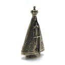 Ver imagem 2 de Adorno Imagem Nossa Senhora Aparecida Metal Dourado 9cm