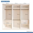 Ver imagem 7 de Guarda Roupa Infantil Premium Elô com Espelho 3 Portas 4 Gavetas 205,9cm Minastex Branco