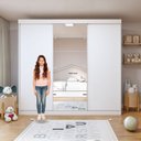 Ver imagem 6 de Guarda Roupa Infantil Premium Elô com Espelho 3 Portas 4 Gavetas 205,9cm Minastex Branco
