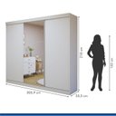 Ver imagem 5 de Guarda Roupa Infantil Premium Elô com Espelho 3 Portas 4 Gavetas 205,9cm Minastex Branco
