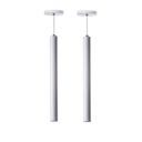 Ver imagem 1 de Kit 2 Pendente Tubo Cilindro Alumínio 30cm: Cor Branca