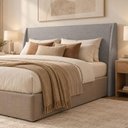 Ver imagem 7 de Cabeceira Cama Casal 144cm Estofada Linho ou Veludo Cor:Linho Lincoln Níquel