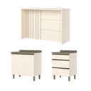 Ver imagem 4 de Kit Ilha Gourmet 2 Portas 3 Gavetas com Tampo Aurora