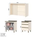 Ver imagem 2 de Kit Ilha Gourmet 2 Portas 3 Gavetas com Tampo Aurora