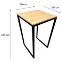 Ver imagem 6 de Conjunto Bistrô - 1 Mesa e 2 Banquetas - Ferro em Preto Eletrostático e Madeira Pinus na Tonalidade
