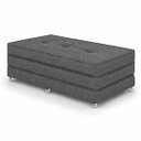Ver imagem 4 de Puff Cama Dobravel Casal 130cm com Rodizios e Almofadas Cor:Linho Grafite