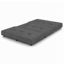 Ver imagem 5 de Puff Cama Dobravel Casal 130cm com Rodizios e Almofadas Cor:Linho Grafite