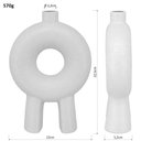 Ver imagem 7 de Vaso Decorativo Cachepô 22x15x5cm Cerâmica Branco