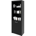 Ver imagem 1 de Estante Armário Alta Livreiro Multiuso Office 2 Portas Preto
