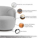 Ver imagem 7 de Kit 2 Poltronas Decorativas Sala de Estar Melissa Giratória Veludo Cinza M1 - Monari Design