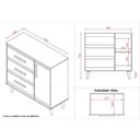 Ver imagem 2 de Cômoda Sapateira Trevo 3 Gavetas 1 Porta Mb1 Cor Branco