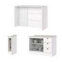 Ver imagem 3 de Kit Ilha Gourmet 2 Portas 3 Gavetas com Tampo Branco