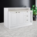 Ver imagem 1 de Kit Ilha Gourmet 2 Portas 3 Gavetas com Tampo Branco