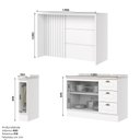 Ver imagem 4 de Kit Ilha Gourmet 2 Portas 3 Gavetas com Tampo Branco