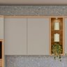 Armário Aéreo Cozinha 120 Cm Allure 2 Portas com Vidro e Led 100% Mdf Jequitibá/gris Fosco - Linea B - 2