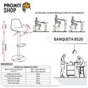 Ver imagem 3 de Kit 5 Banquetas Altas para Cozinha e Bar Giratória Cromada Preto