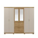 Ver imagem 6 de Guarda-Roupa Casal 2,6 m Doha Gold 6 Portas MDF c/ Espelho Moderno Quarto Organização Elegante: Natu