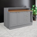 Ver imagem 1 de Kit Ilha Gourmet 2 Portas 3 Gavetas com Tampo