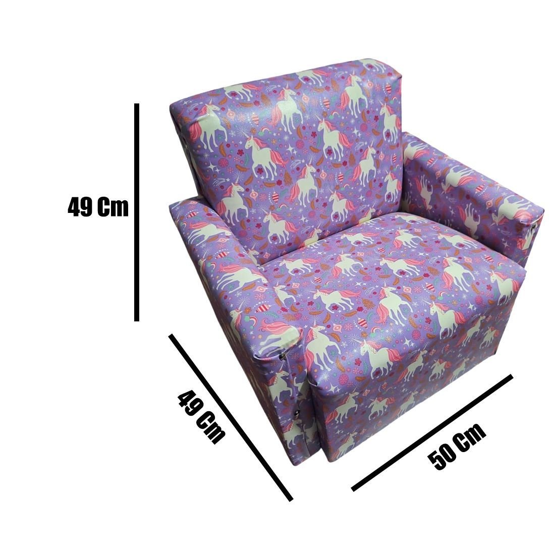 Poltrona Infantil Sofazinho Reforçada Decoração Modelos Unicórnio Lilás - 7