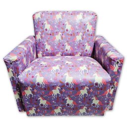 Poltrona Infantil Sofazinho Reforçada Decoração Modelos Unicórnio Lilás - 1