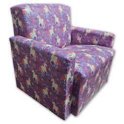 Poltrona Infantil Sofazinho Reforçada Decoração Modelos Unicórnio Lilás - 2