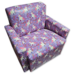 Poltrona Infantil Sofazinho Reforçada Decoração Modelos Unicórnio Lilás - 3