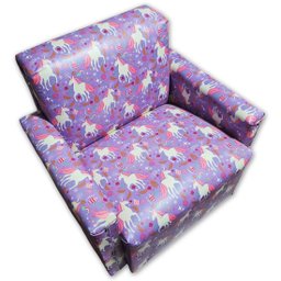 Poltrona Infantil Sofazinho Reforçada Decoração Modelos Unicórnio Lilás - 4