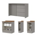 Ver imagem 3 de Kit Ilha Gourmet 3 Portas com Tampo Cinza