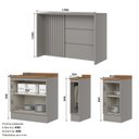 Ver imagem 4 de Kit Ilha Gourmet 3 Portas com Tampo Cinza